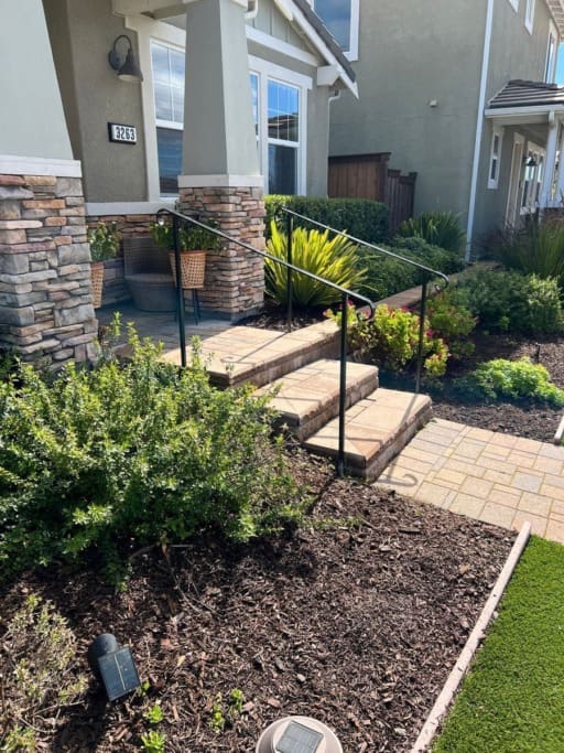 Ez Rails Modern In Ground Handrail for Stairs | EZ Rail