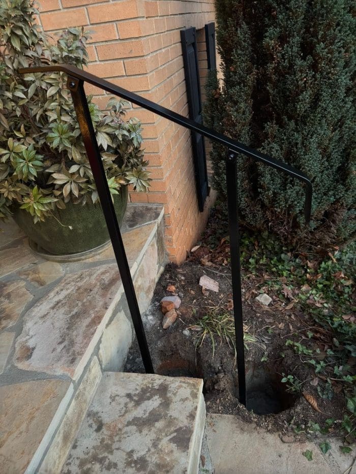 Modern In Ground Handrail for Stairs | EZ Rail