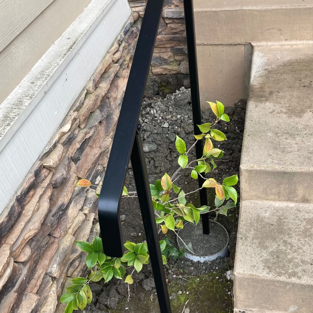 Modern In Ground Handrail for Stairs | EZ Rail